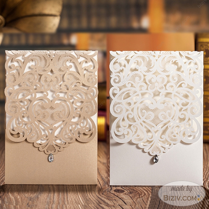 gold wedding invitations