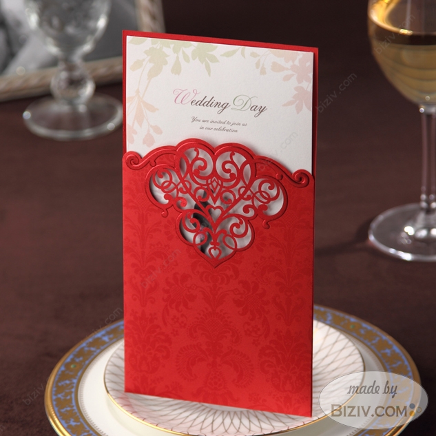 red wedding invitations